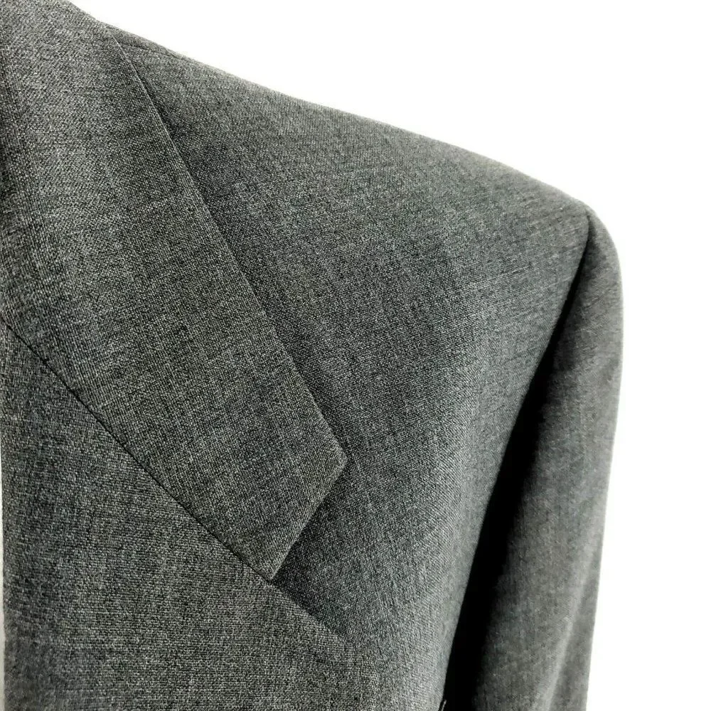Hart Schaffner Marx Worsted Wool Polyester 2 Button Blazer 42L‎ Gray
